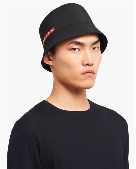 Black Technical Fabric Bucket Hat 